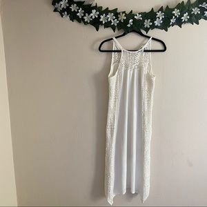 Full Tilt White Lace Midi Dress M